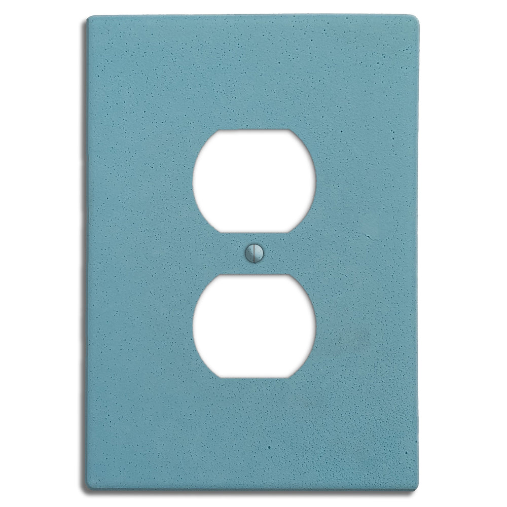 Caribbean Blue Boho Smooth Duplex Outlet Cover Plate