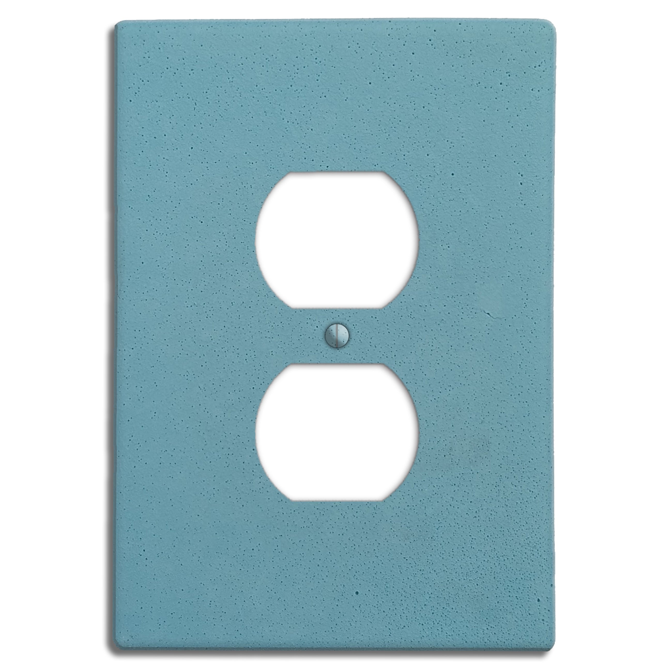 Caribbean Blue Boho Smooth Duplex Outlet Cover Plate