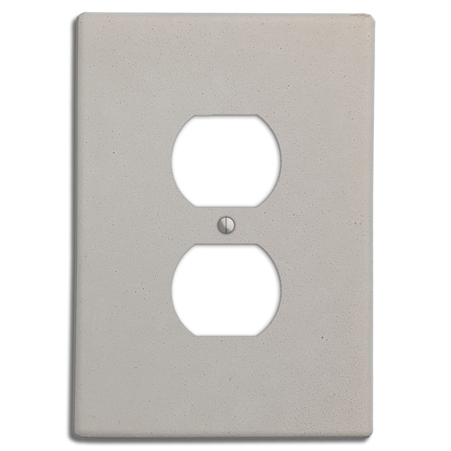 White Boho Smooth Duplex Outlet Cover Plate