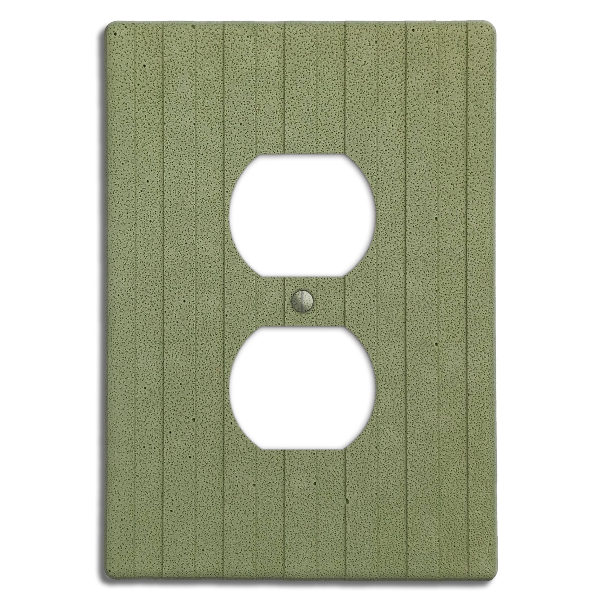 Sage Green Boho Stripes Duplex Outlet Cover Plate