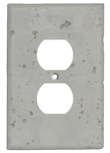 Gray Stone Duplex Outlet Cover Plate