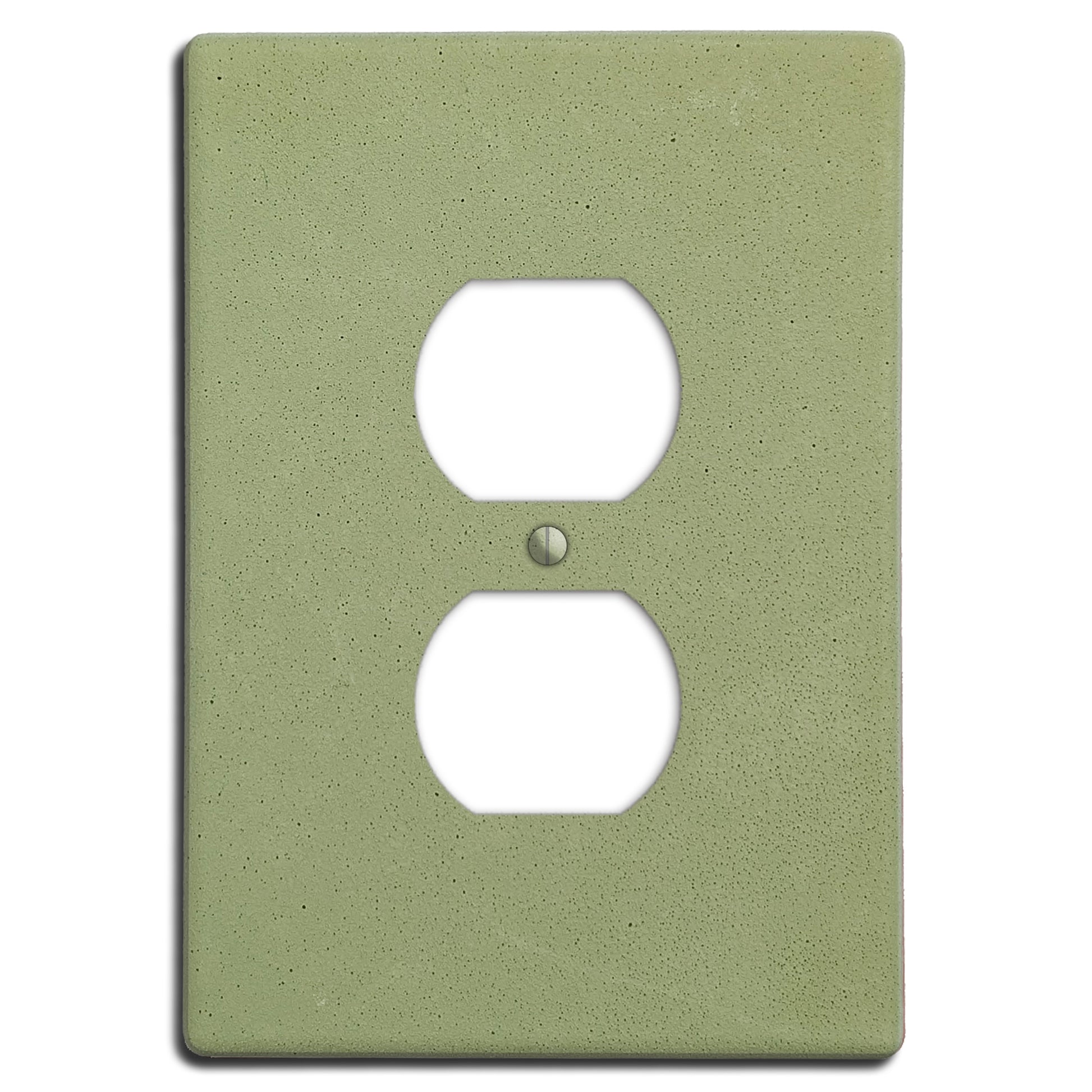 Sage Green Boho Smooth Duplex Outlet Cover Plate