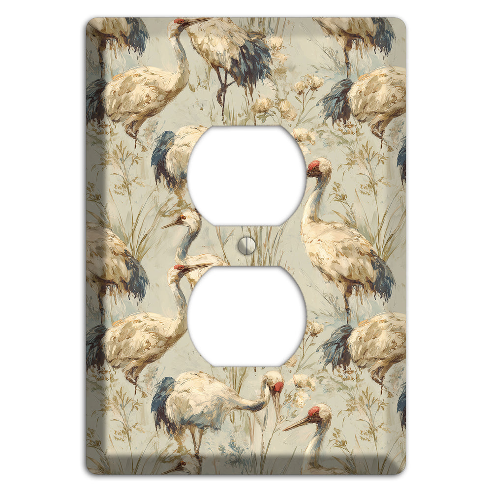 Driftwood Crane Marsh Duplex Outlet Wallplate
