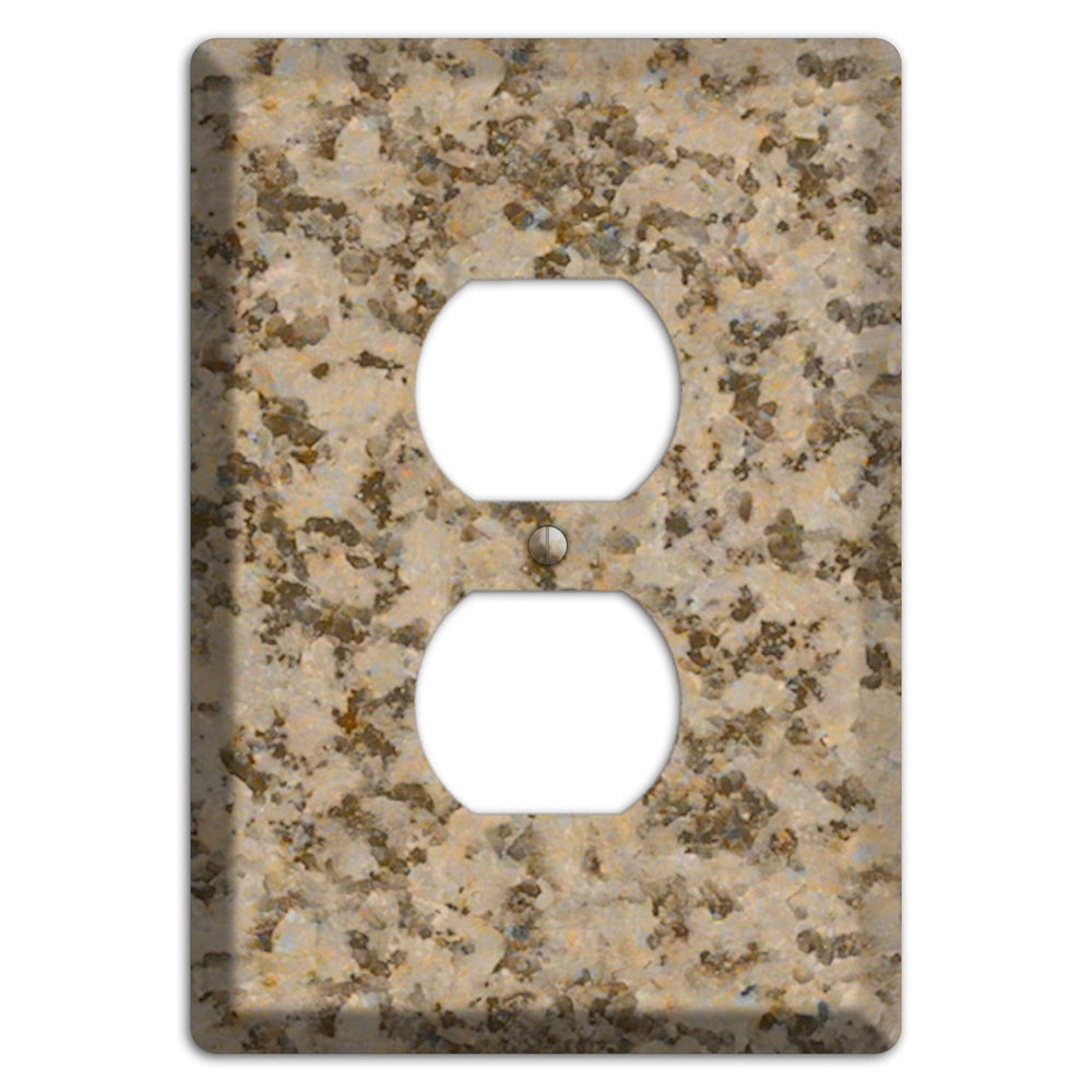 Giallo Santa Cecilia Granite Duplex Outlet Wallplate