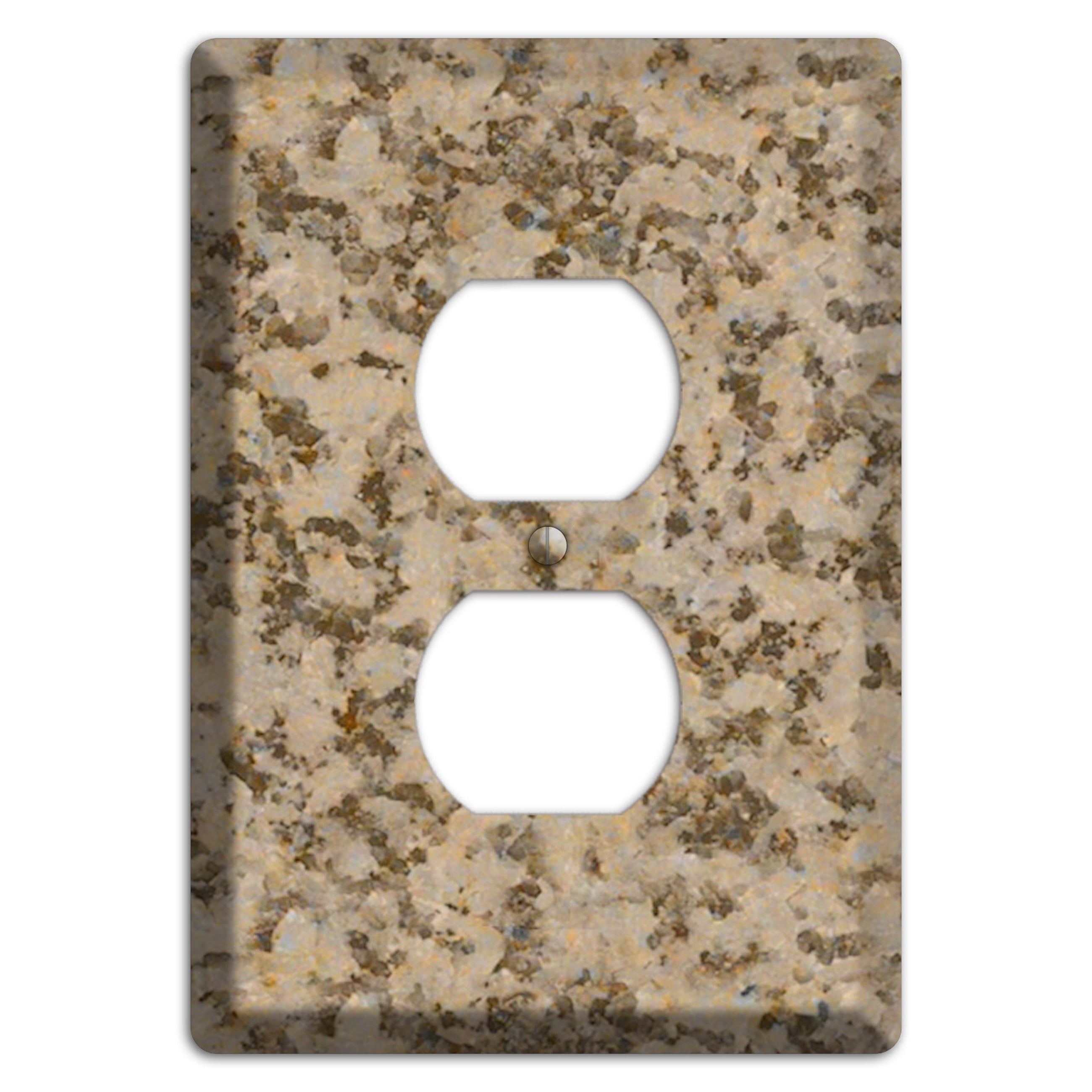 Giallo Santa Cecilia Granite Duplex Outlet Wallplate