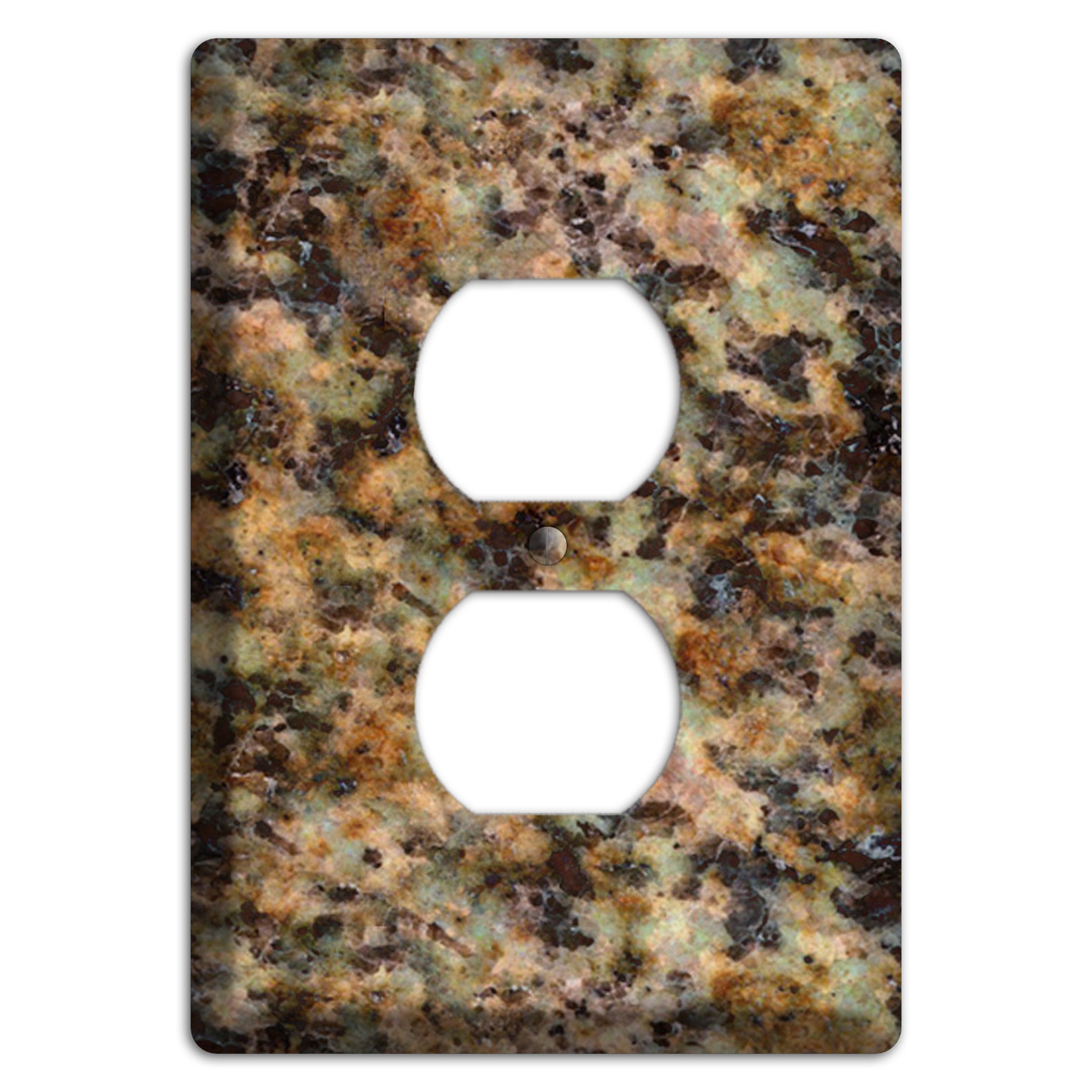 Verde Butterfly Granite Duplex Outlet Wallplate