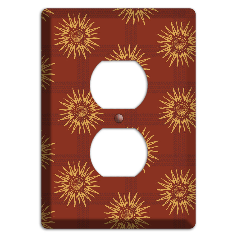 Russet Sun Plaid Duplex Outlet Wallplate