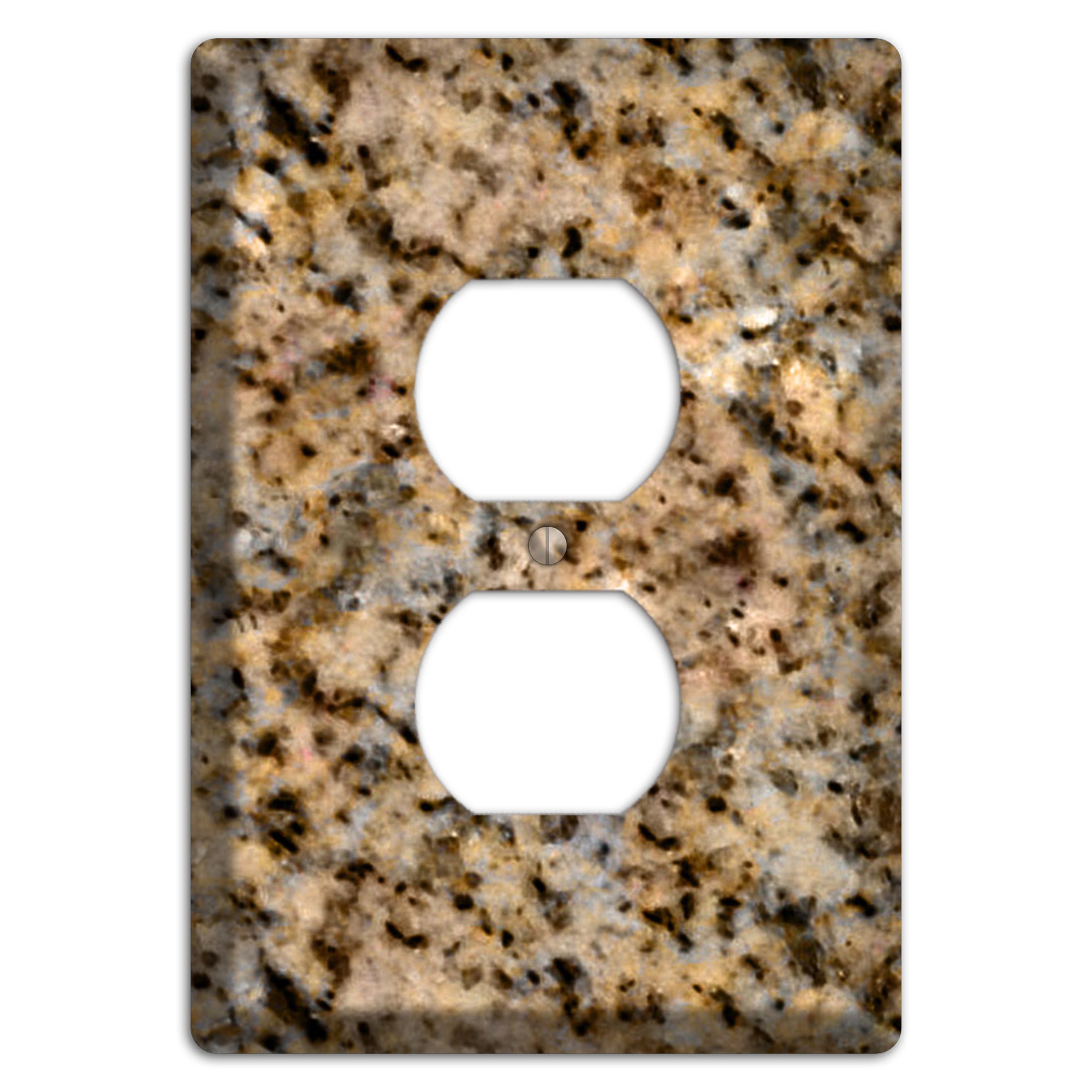 Giallo Ornamental Granite Duplex Outlet Wallplate