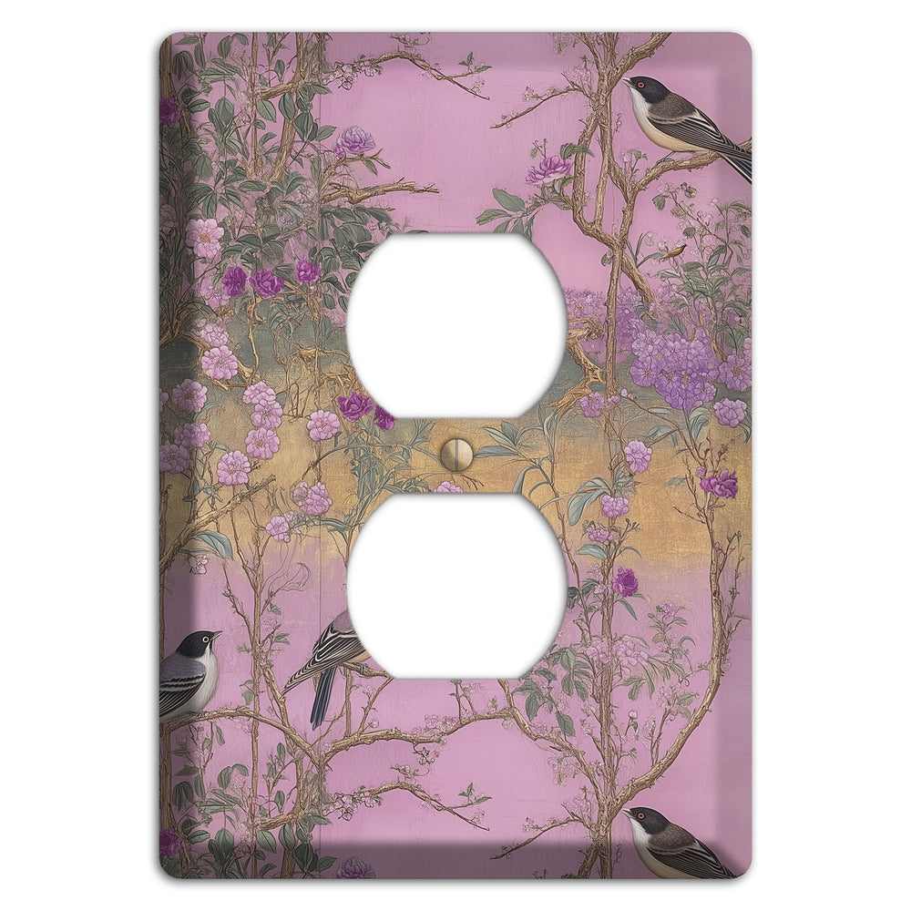 Songbird Twilight Garden Duplex Outlet Wallplate