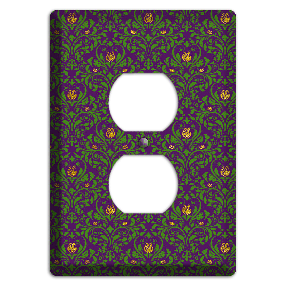 Jester‚Äôs Damask Duplex Outlet Wallplate