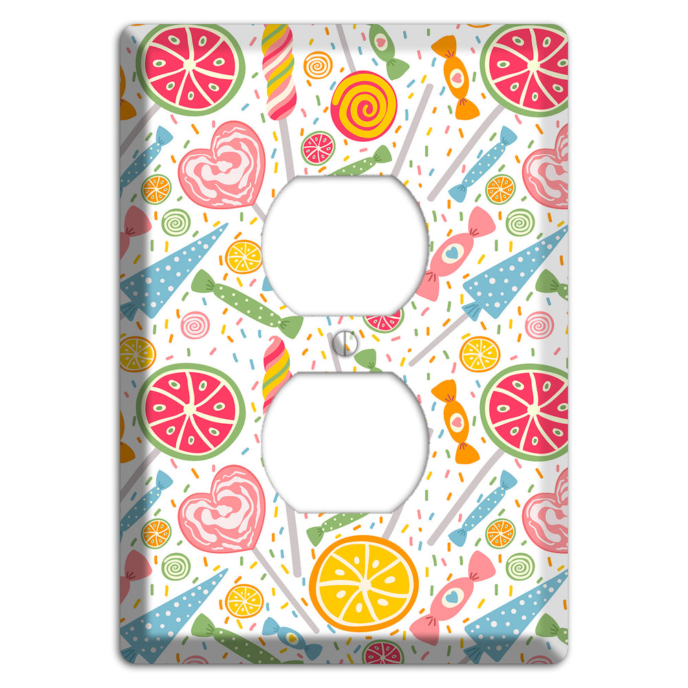 Candy Carnival (White) Duplex Outlet Wallplate
