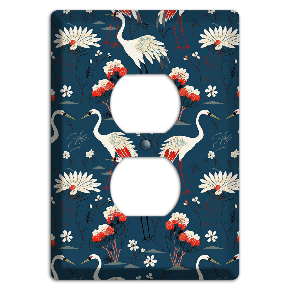 Sapphire Crane Meadow Duplex Outlet Wallplate