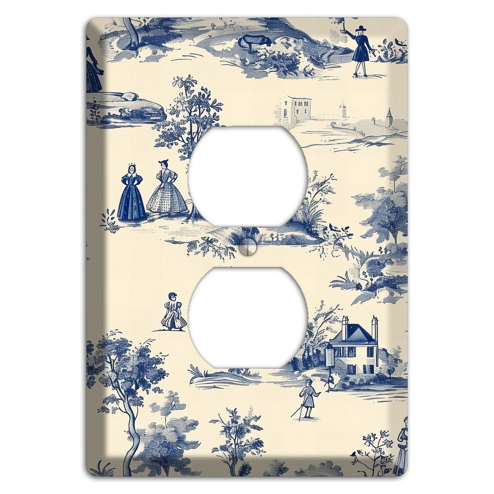Pastoral Letter Duplex Outlet Wallplate