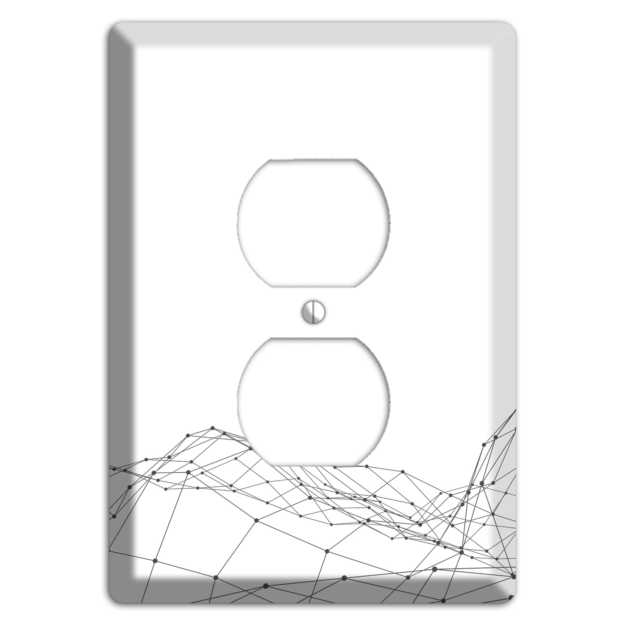 Lattice Wave Surge Duplex Outlet Wallplate