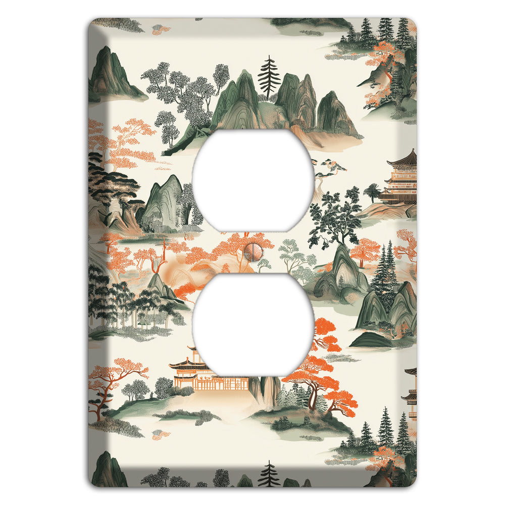 Peaks & Pagodas Duplex Outlet Wallplate