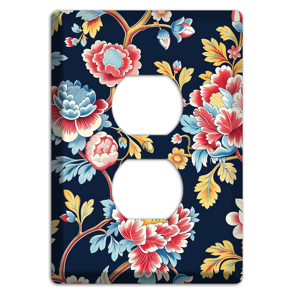 Midnight Garden Bloom Duplex Outlet Wallplate