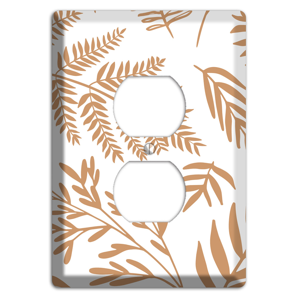 Scattered Fronds Duplex Outlet Wallplate