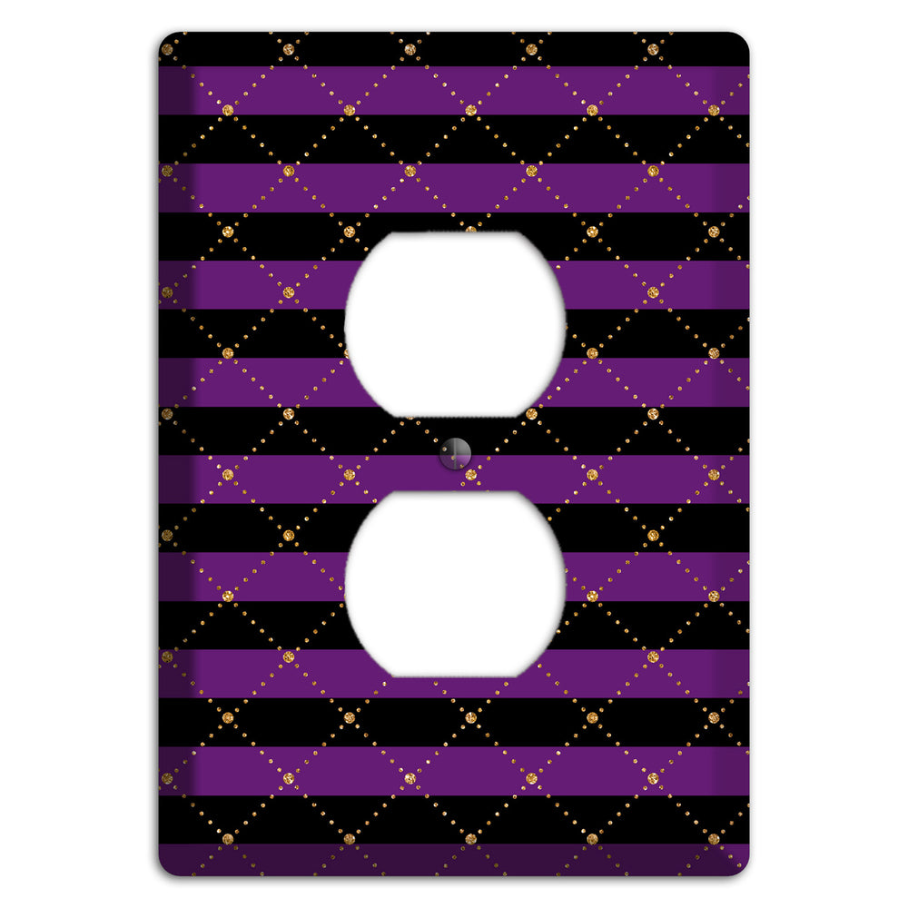 Striped Harlequin Glow Duplex Outlet Wallplate