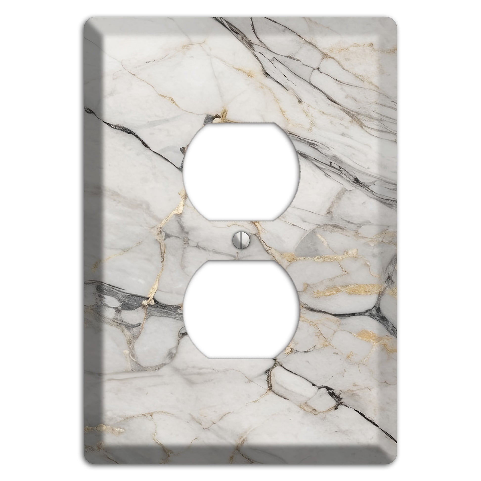 Roman Coffee Marble Duplex Outlet Wallplate