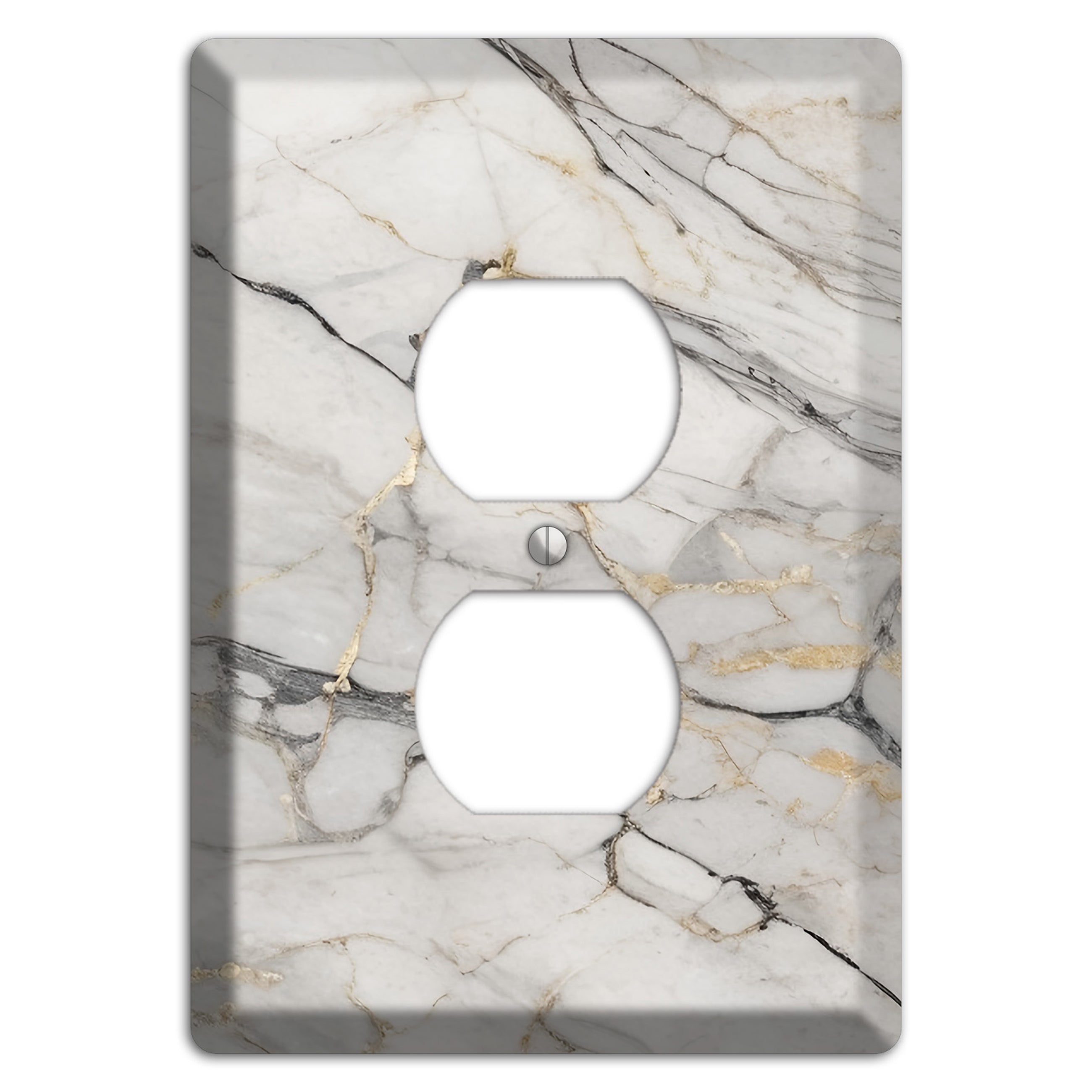 Roman Coffee Marble Duplex Outlet Wallplate