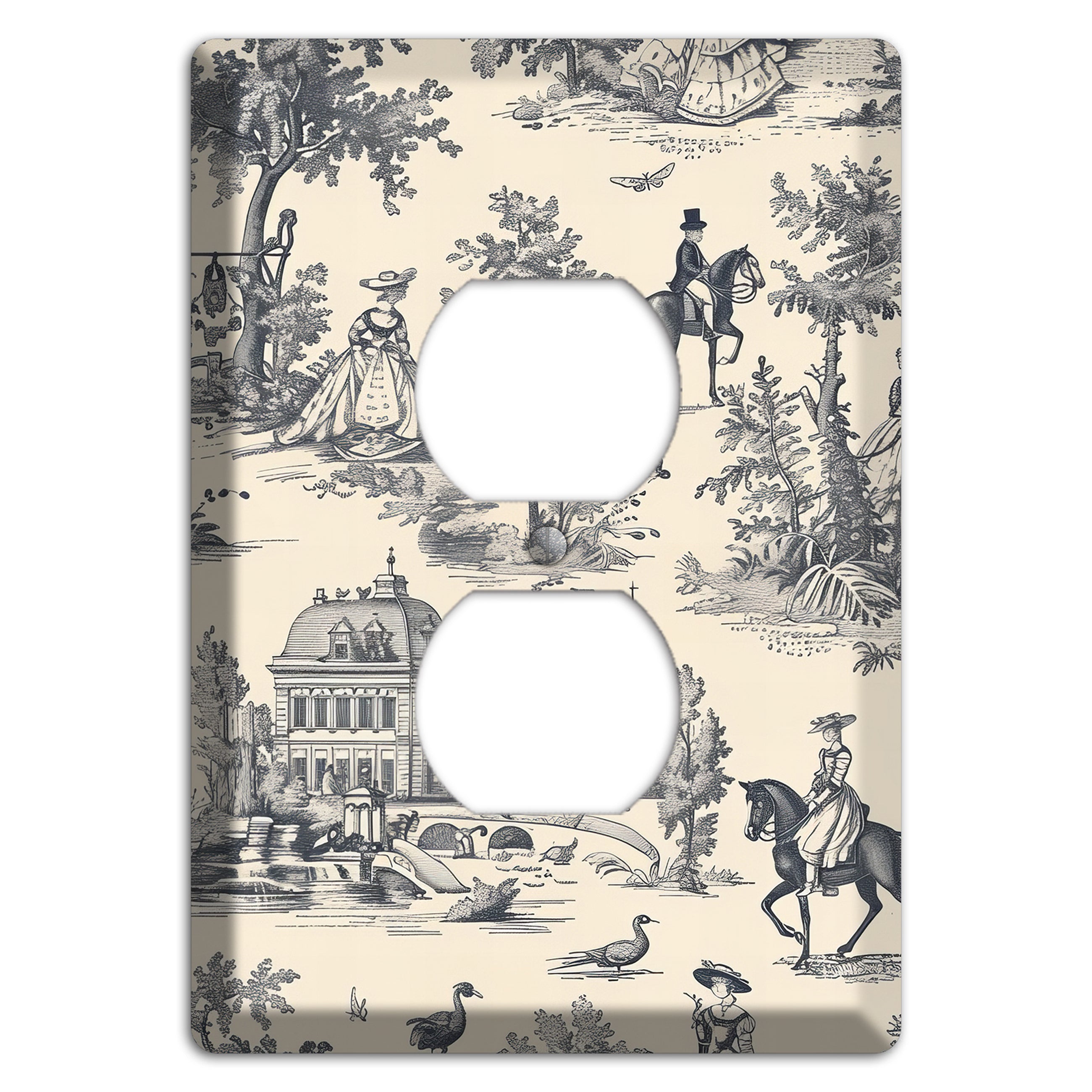 Country Estate Promenade Duplex Outlet Wallplate