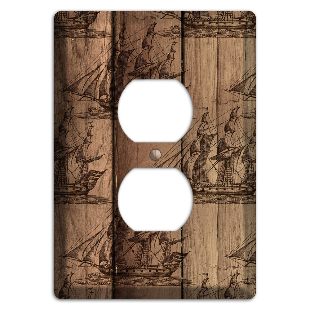 Tall Ships & Timber Duplex Outlet Wallplate