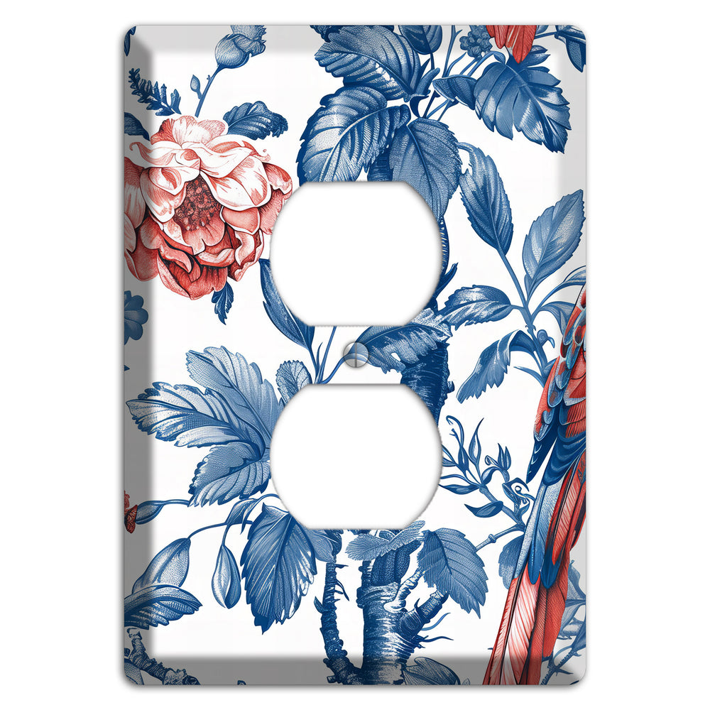 Scarlet in Bloom Duplex Outlet Wallplate
