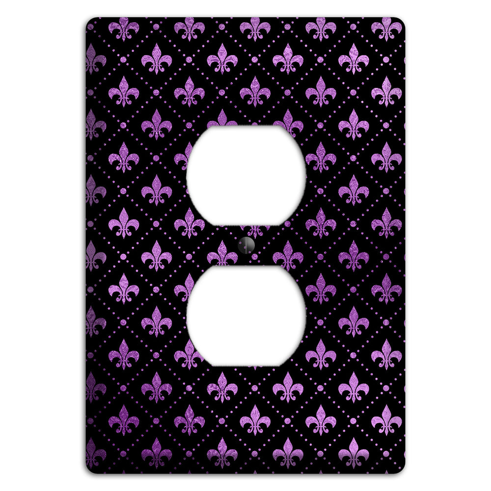 Royal Lilac Grid Duplex Outlet Wallplate