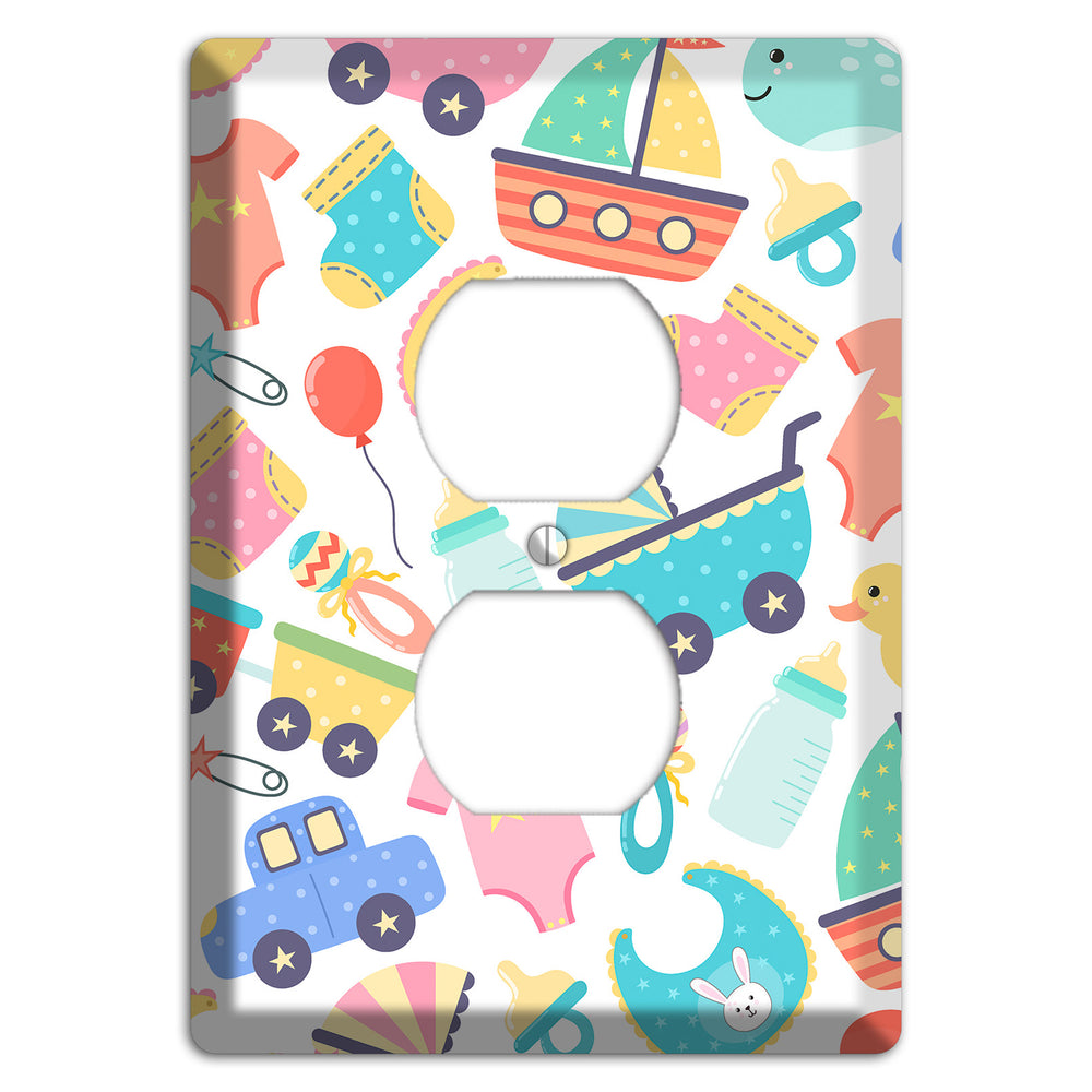 Baby Parade (White) Duplex Outlet Wallplate
