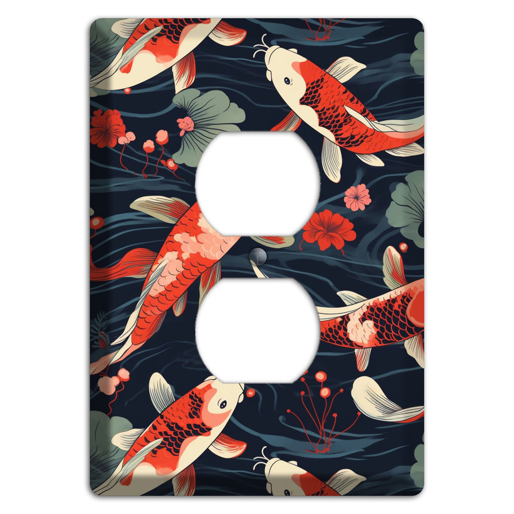 Koi Drift Dance Duplex Outlet Wallplate