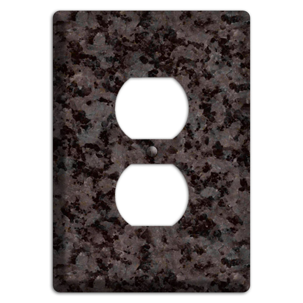 Coffee Brown Granite Duplex Outlet Wallplate