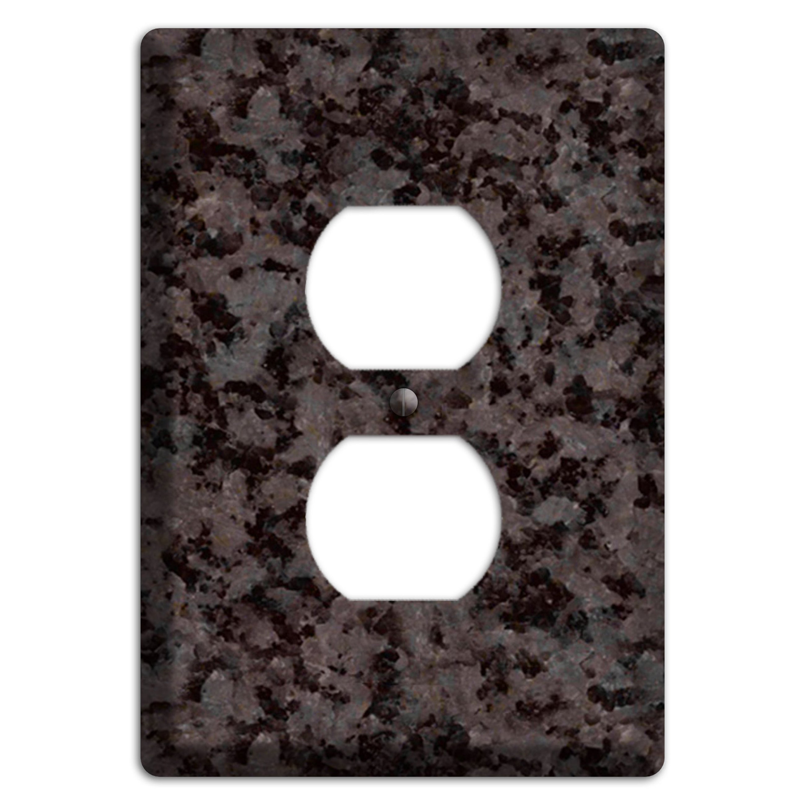 Coffee Brown Granite Duplex Outlet Wallplate