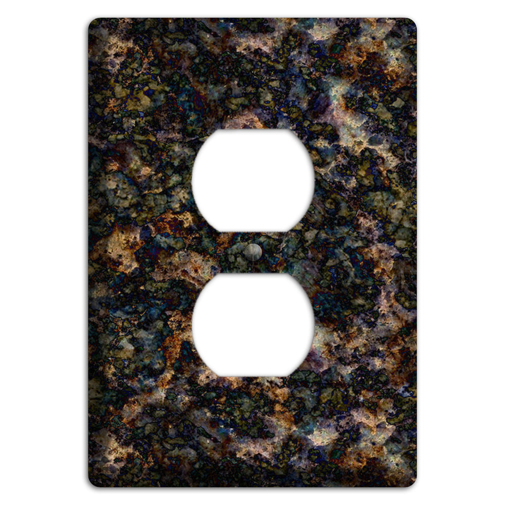 Volga Blue Granite Duplex Outlet Wallplate