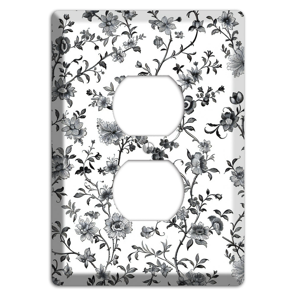 Ink & Ivory Thicket Duplex Outlet Wallplate