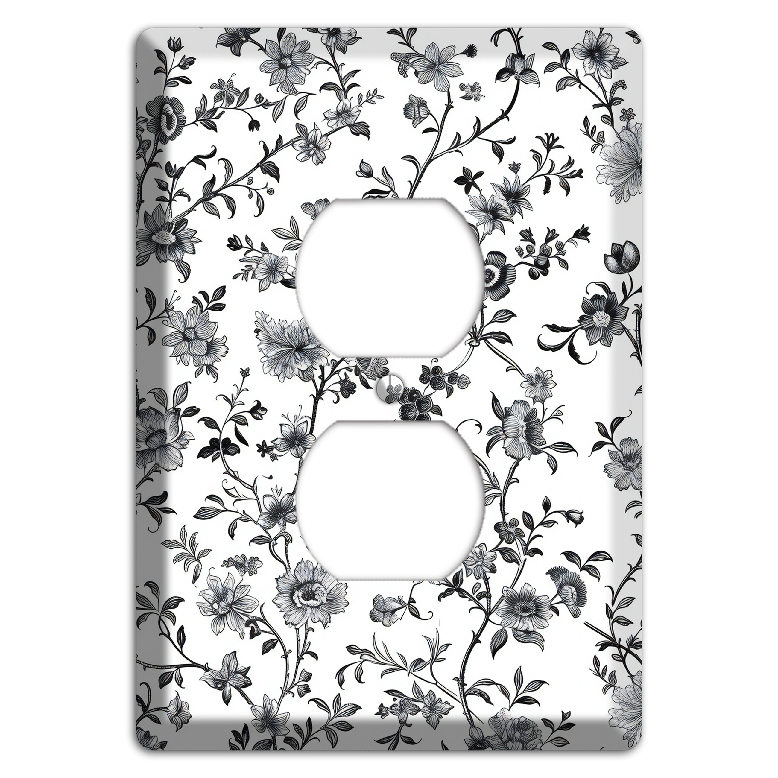 Ink & Ivory Thicket Duplex Outlet Wallplate