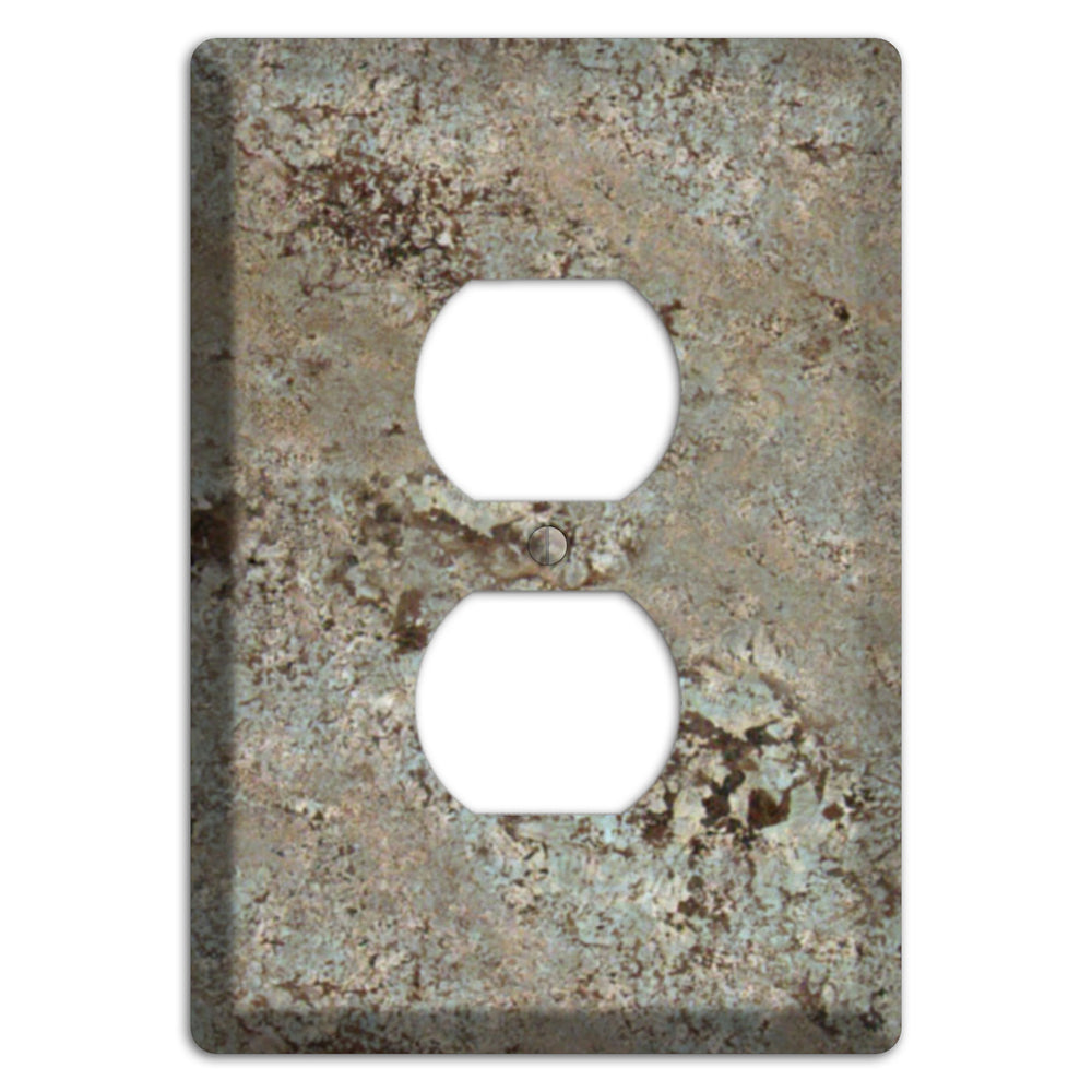 Delicatus White Granite Duplex Outlet Wallplate