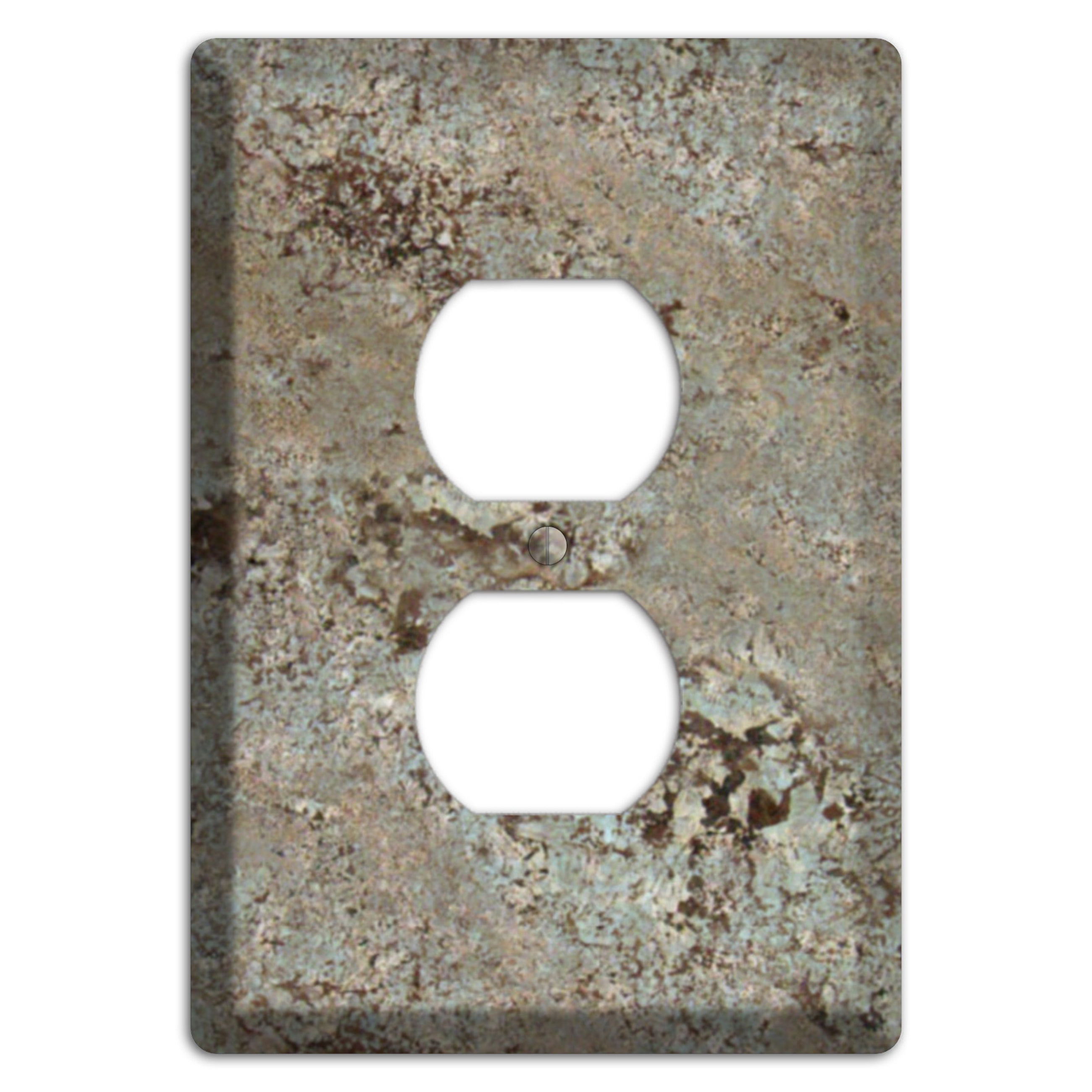 Delicatus White Granite Duplex Outlet Wallplate