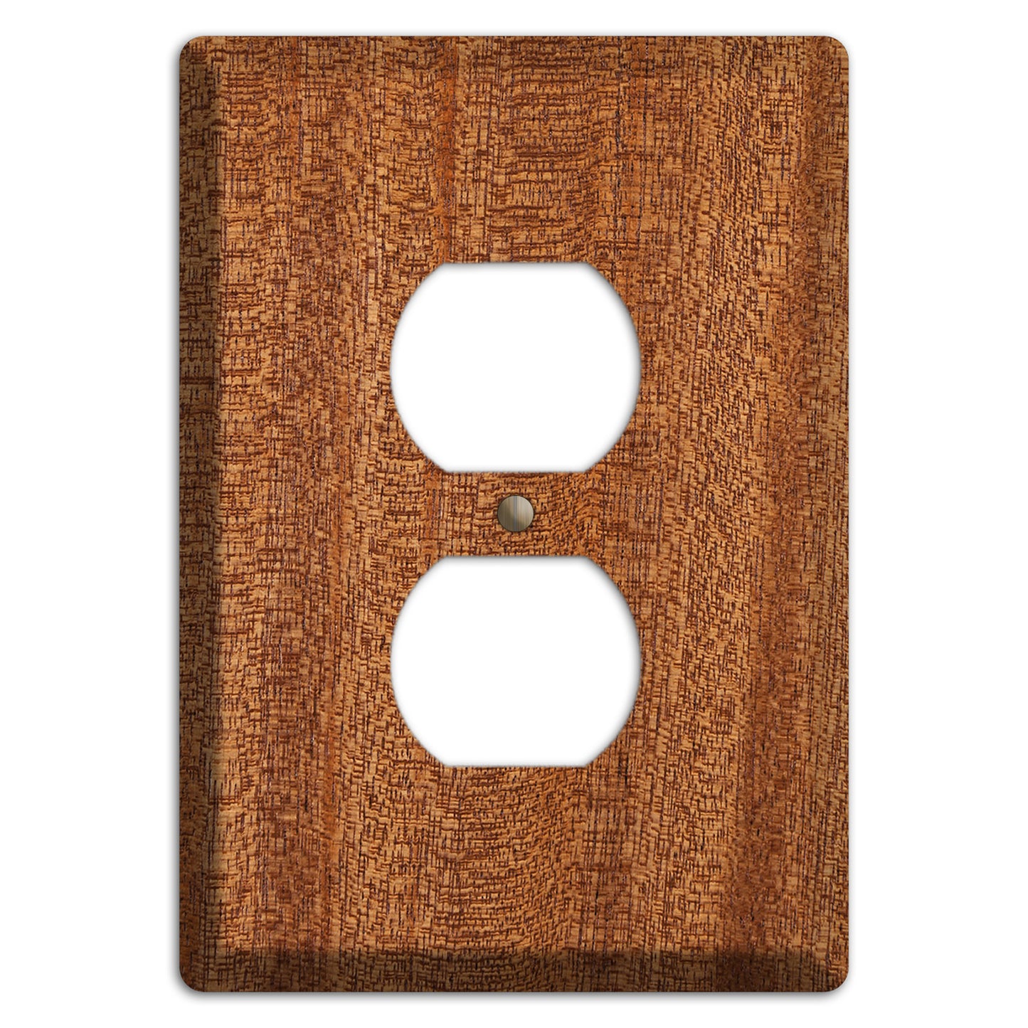 Mahogany Wood Duplex Outlet Cover Plate