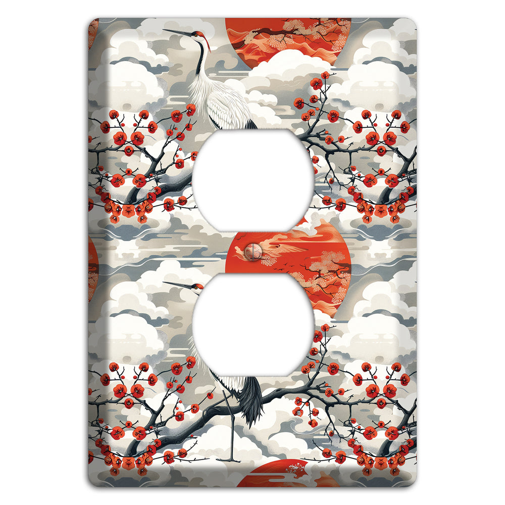 Vermillion Sun Rising Duplex Outlet Wallplate