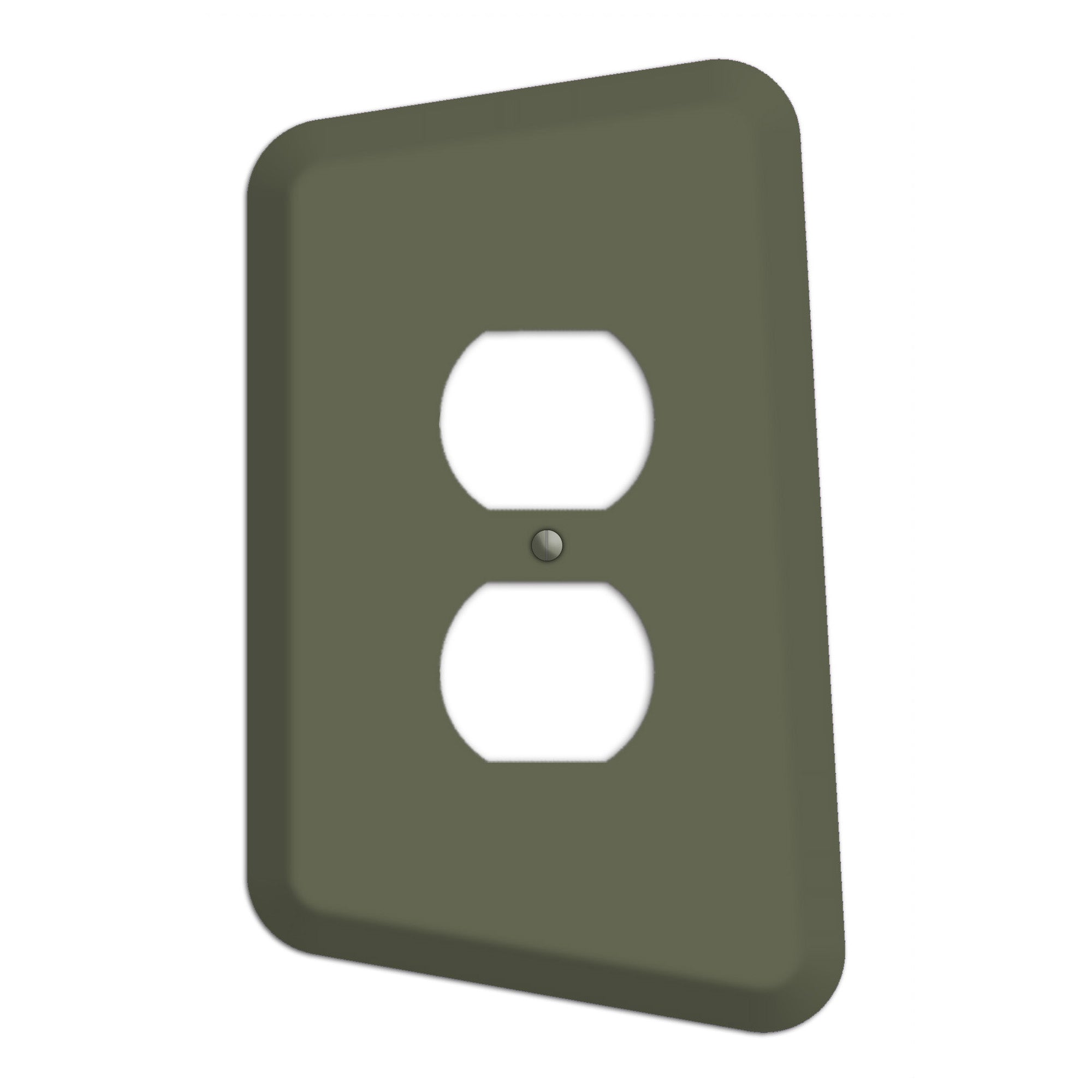 Eucalyptus Mid-Century Duplex Outlet Wallplate