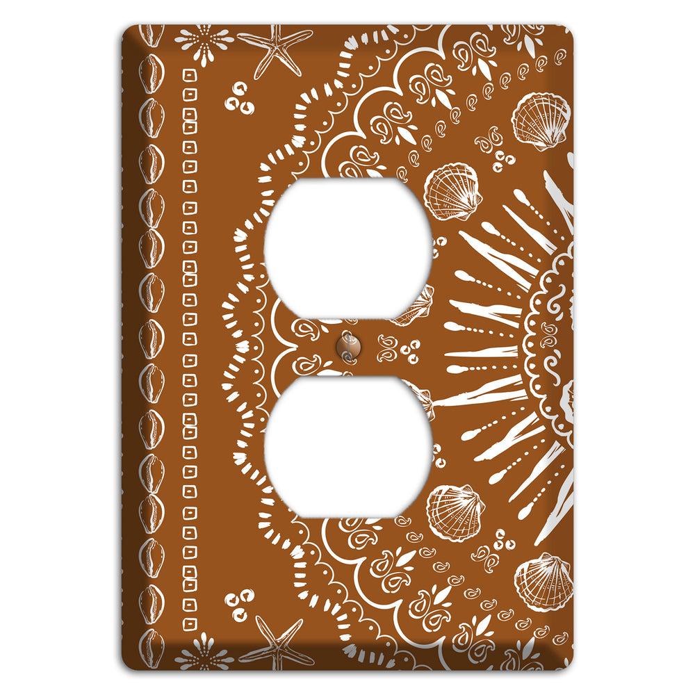Russet Seahorse Mandala Duplex Outlet Wallplate