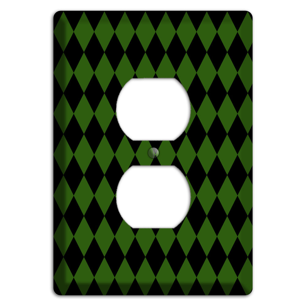 Jester's Diamonds: Green Duplex Outlet Wallplate