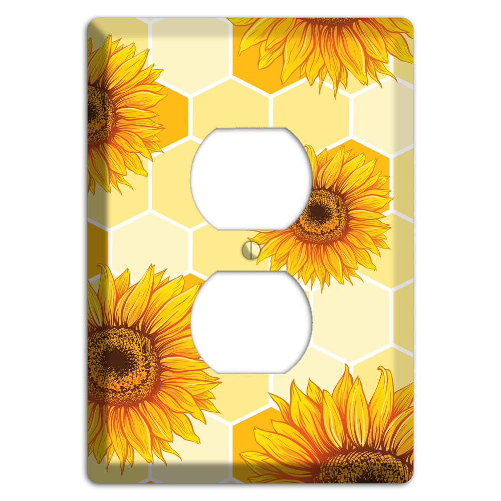 Sunflower & Comb Duplex Outlet Wallplate