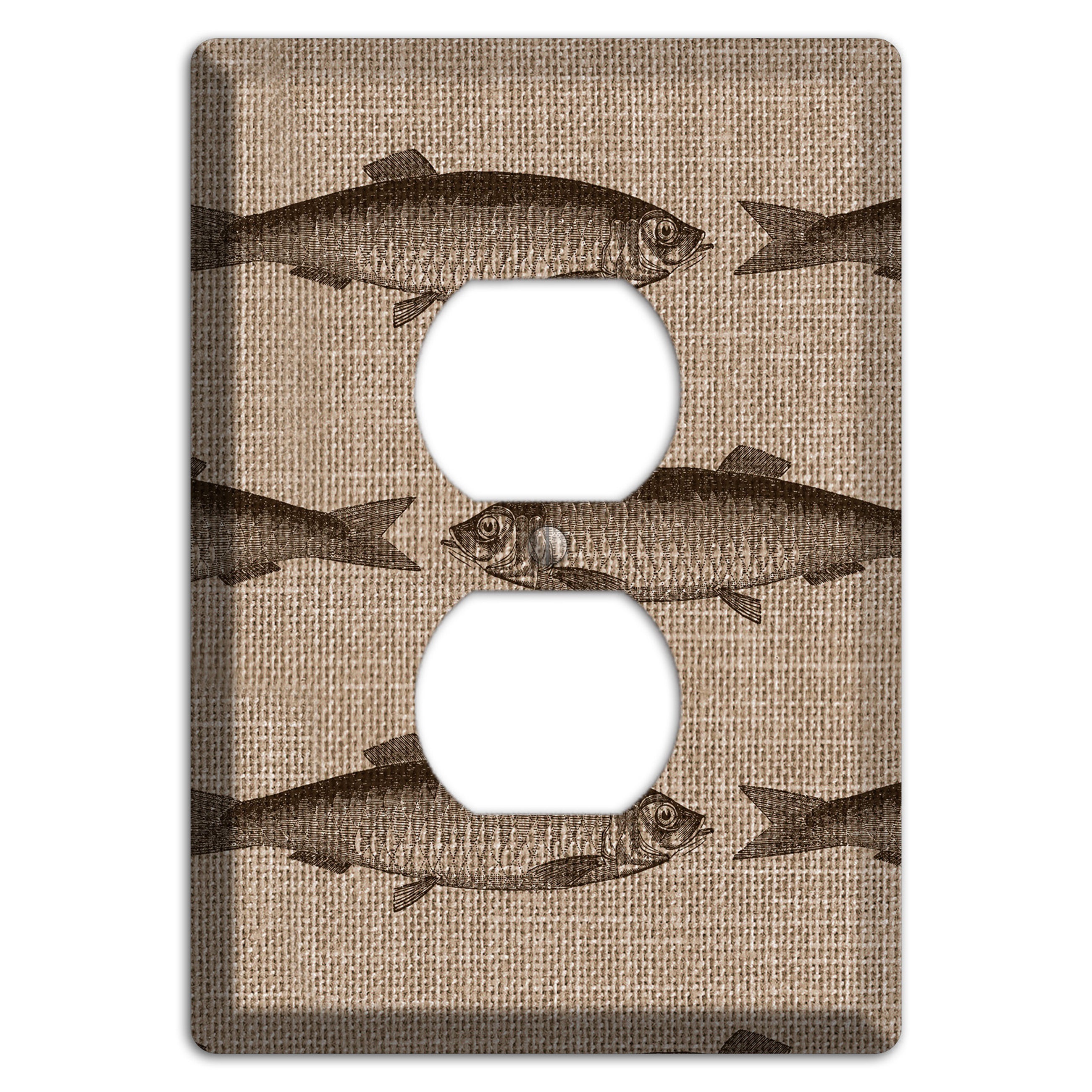 Shoal Sketch Duplex Outlet Wallplate