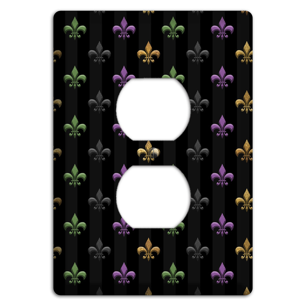 Midnight Fleur Duplex Outlet Wallplate