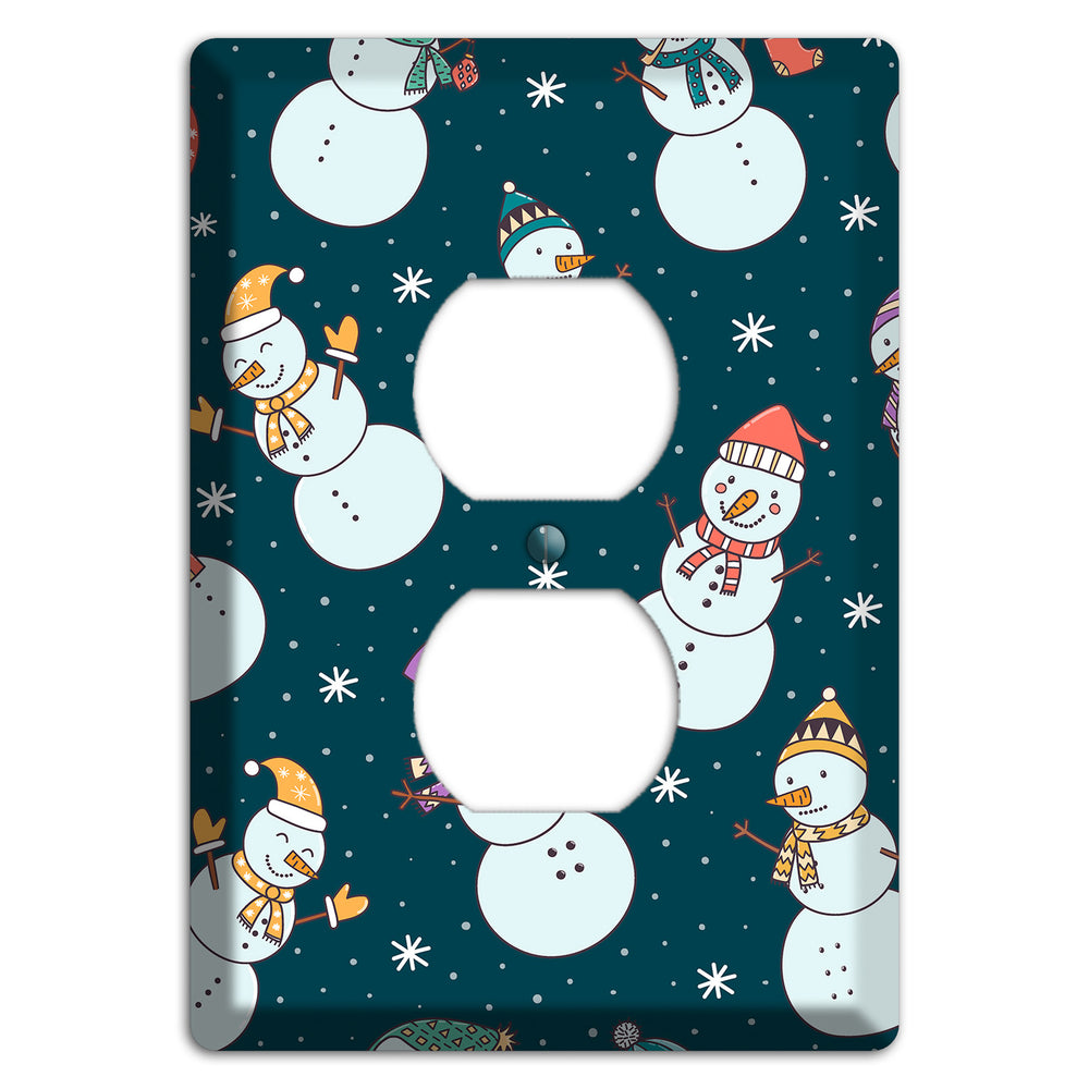 Snowman Celebration Duplex Outlet Wallplate