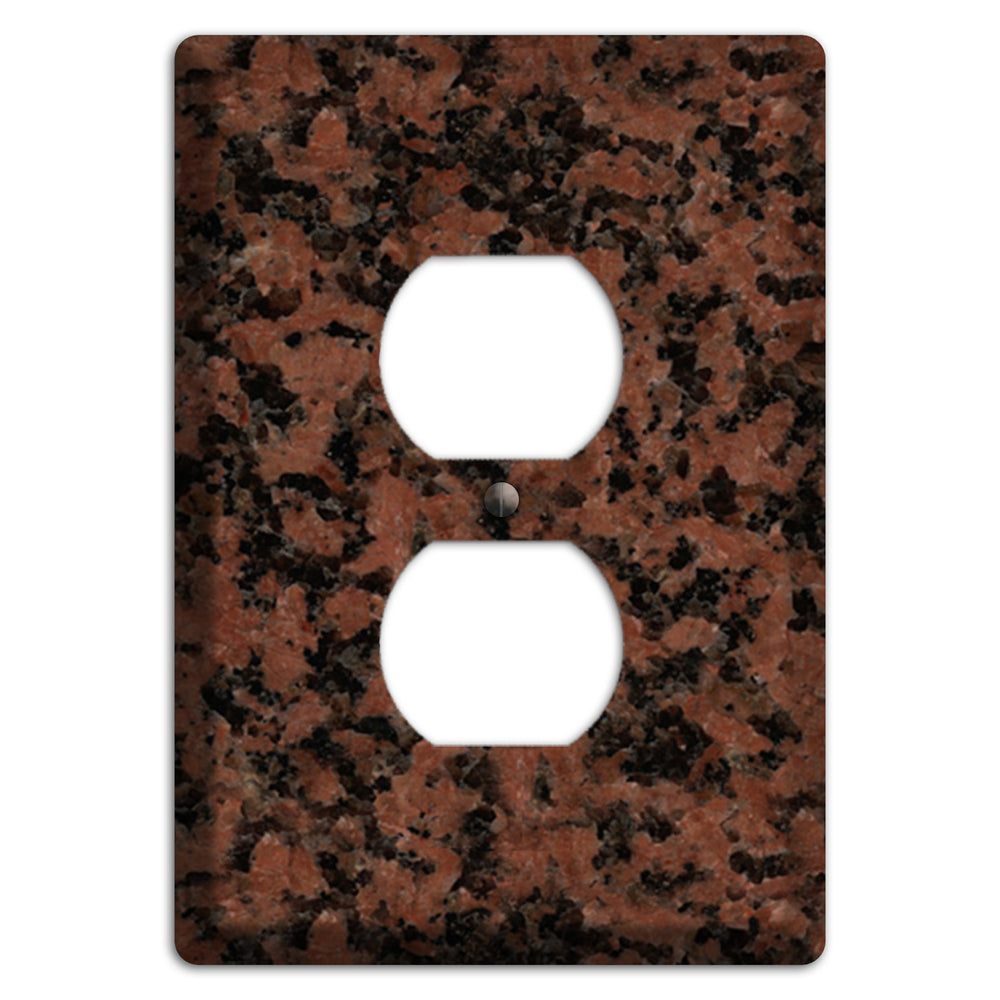 New Imperial Red Granite Duplex Outlet Wallplate