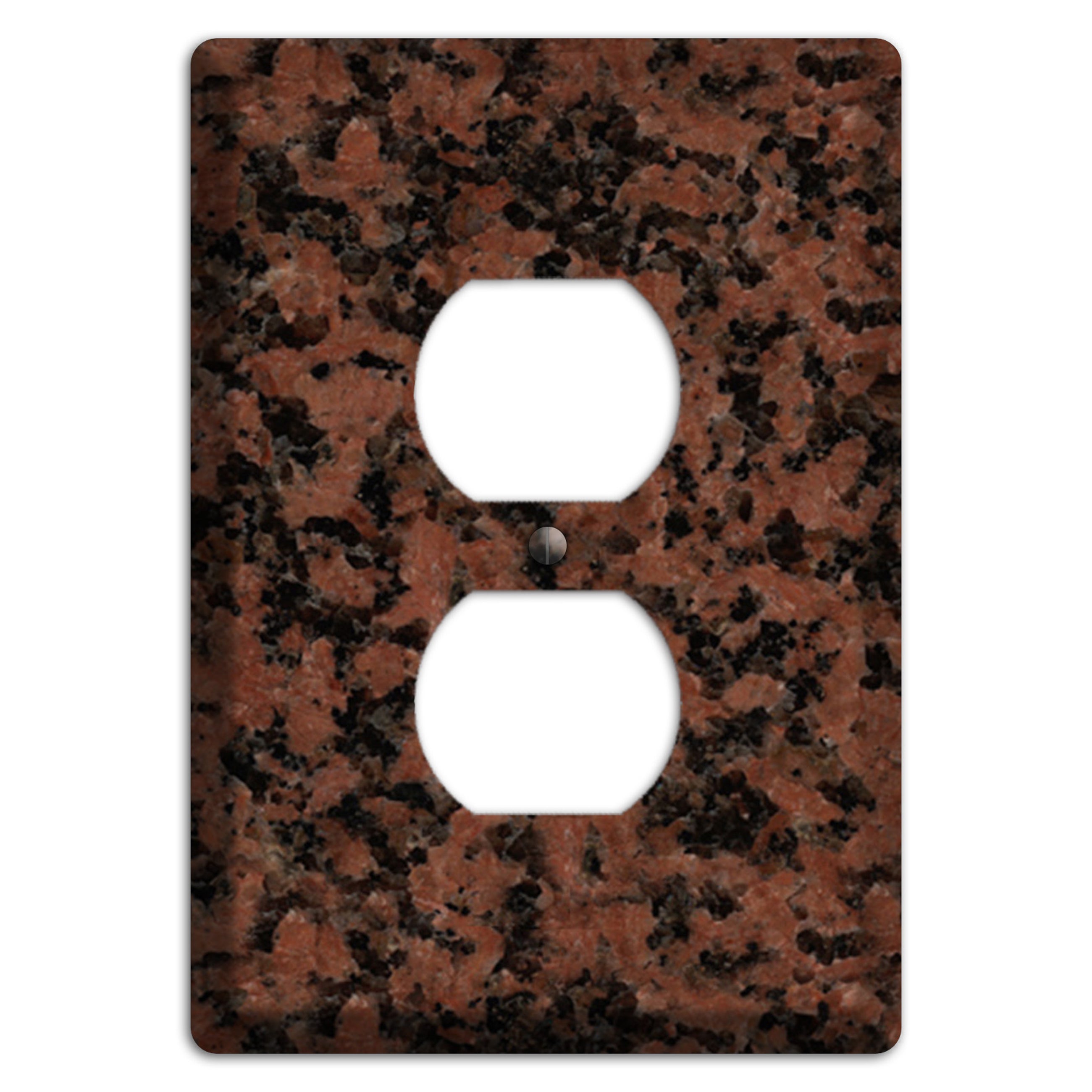New Imperial Red Granite Duplex Outlet Wallplate