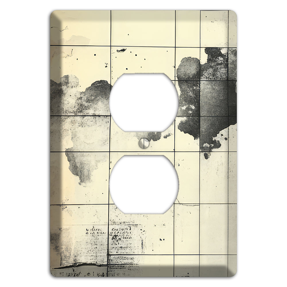 Weathered Grid Chronicle Duplex Outlet Wallplate