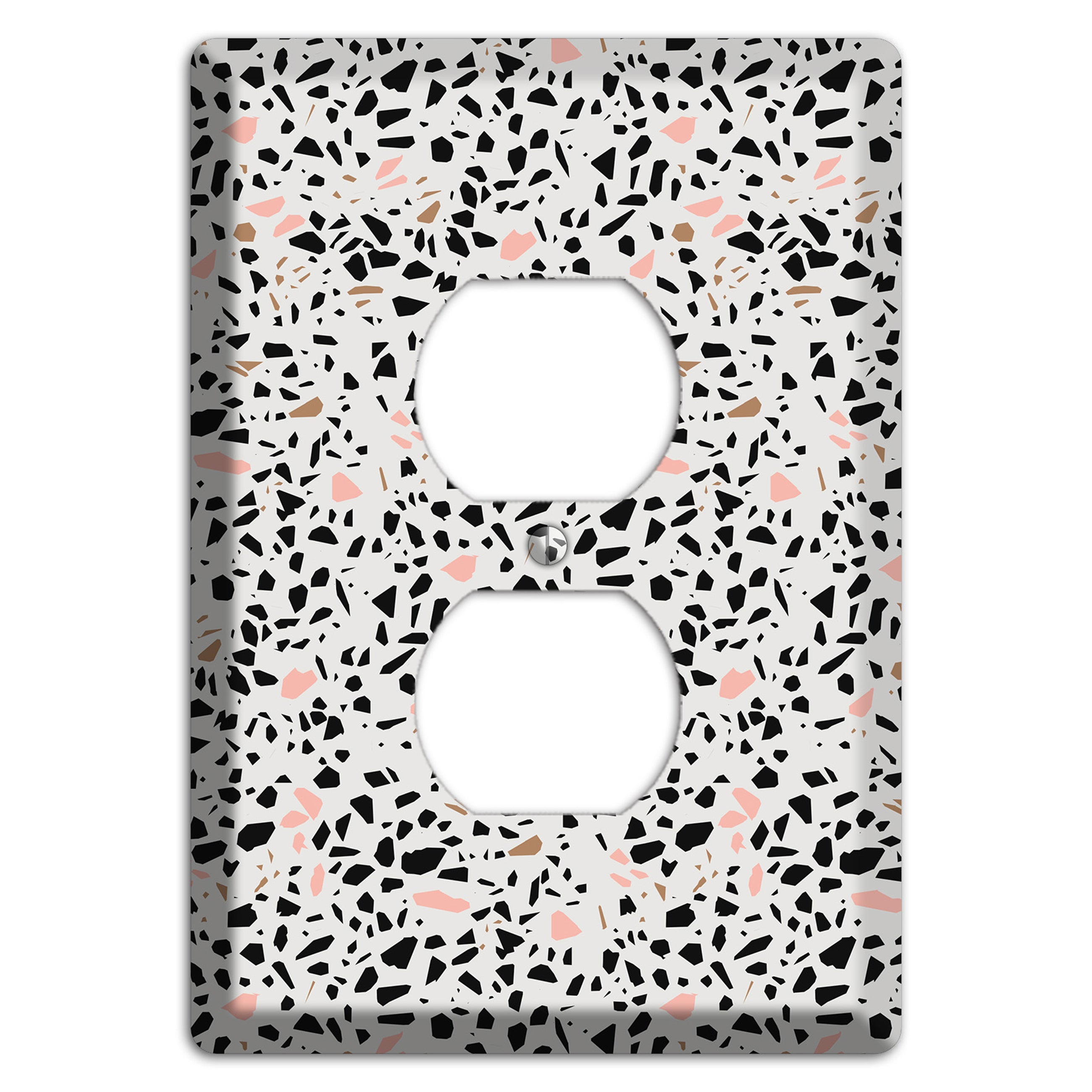 Monochrome Mix Duplex Outlet Wallplate